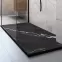Téglalap alakú zuhanytálca Magnum Carrara Black 80x100x2,5 Rea K7007,7