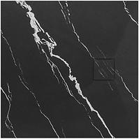 Négyzet alakú zuhanytálca Magnum Carrara Black 90x90x2,5 Rea K7008