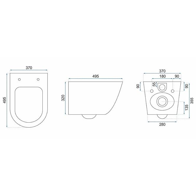 WC csésze Carlos duroplast/Flat/Zm Nature Marble,6