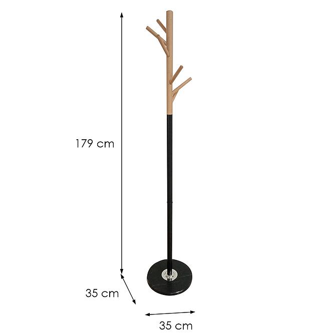 Fogas fém 9463 Wooden fekete/természetes
