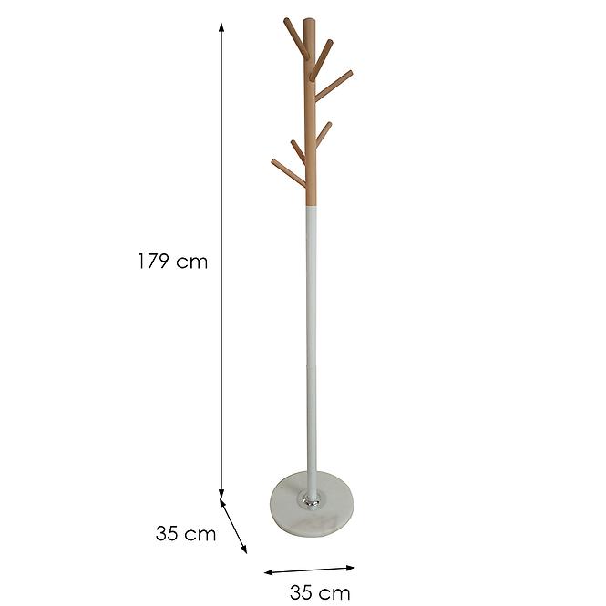 Fogas fém 9464 Wooden fehér/természetes