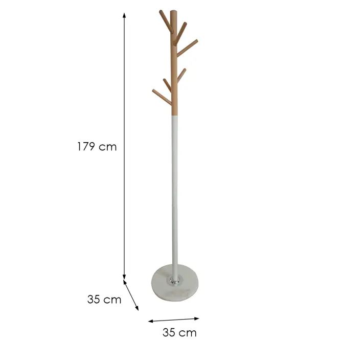 Fogas fém 9464 Wooden fehér/természetes,3
