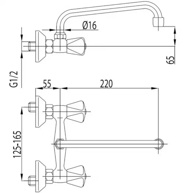 Csaptelep mosdókagylóhoz Standard 220u