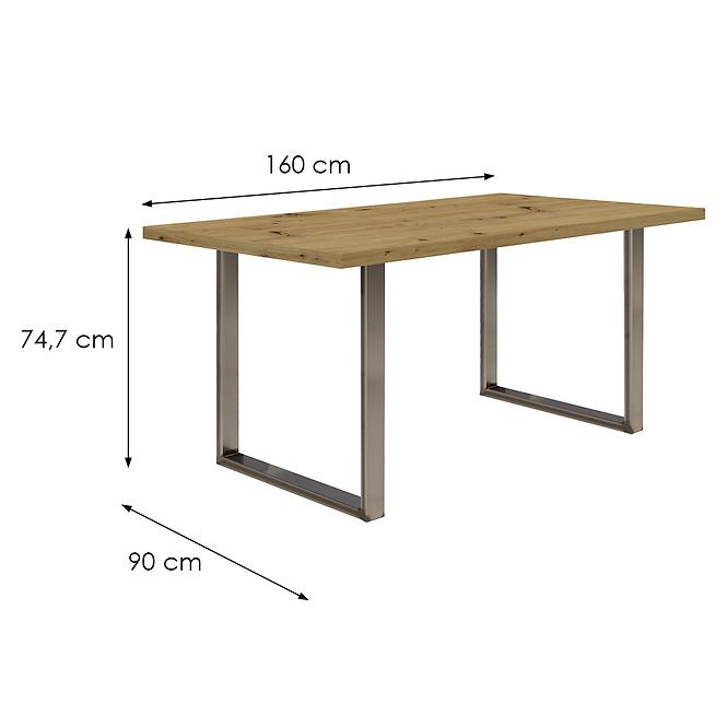 Asztal Tarazjus 160 cm TBLT442-D78-941 artisan/stal