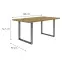 Asztal Tarazjus 160 cm TBLT442-D78-941 artisan/stal,2