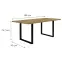Asztal Tarazjus 180 cm TBLT443-D78-904 artisan/fekete,2
