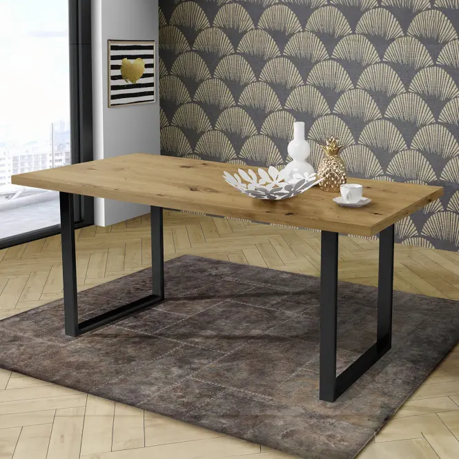 Asztal Tarazjus 180 cm TBLT443-D78-904 artisan/fekete