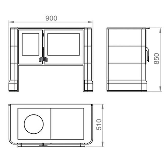 Tűzhely Steyr Sparherd Glassgreen