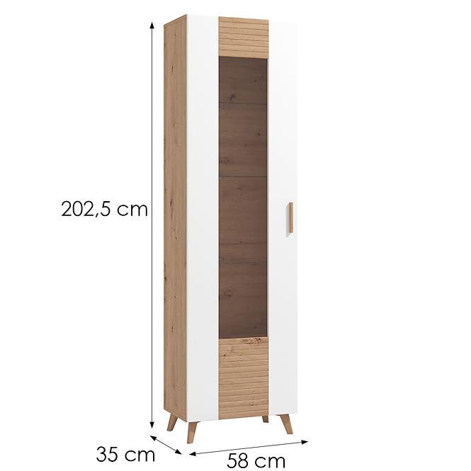Vitrin Bretagna 1k Artisan/Fehér 11012055,2