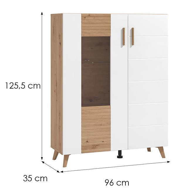 Vitrin Bretagna 2k Artisan/Fehér 11012056