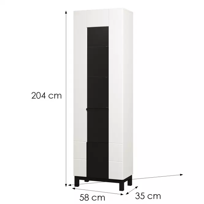Vitrin Sarthe 1k Fehér/Fekete 11013673,2
