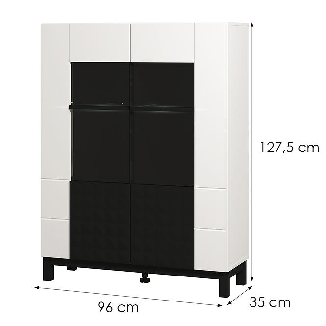 Vitrin Sarthe 2k Fehér/Fekete 11013674