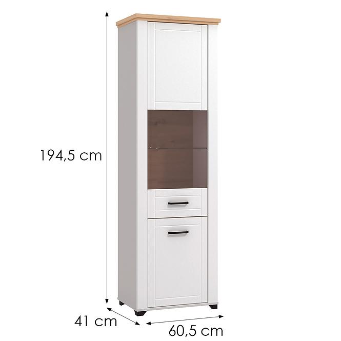 Vitrin Valencia 1k Artisan/Fehér 11011375,2