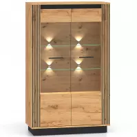 Vitrin Urso 05 Tölgy Craft Aranysárga/Fekete