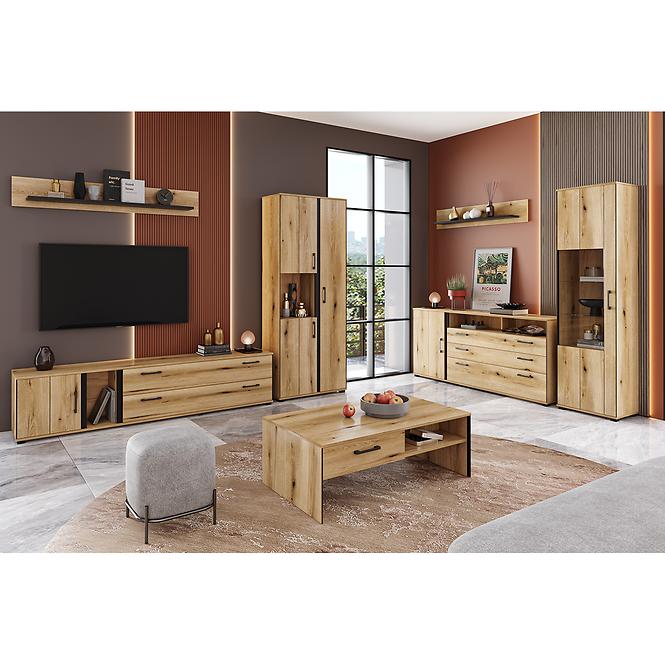 Vitrin 2d3s Kendal C Light + Black