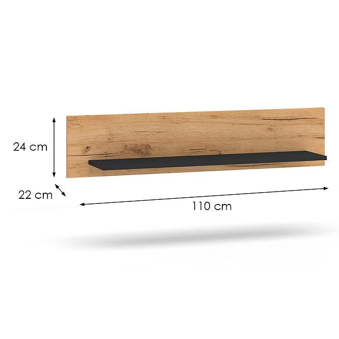 Falipolc Urso 12 Dąb Craft Aranysárga/Fekete