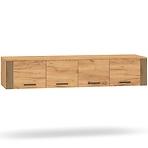 Szekrény Urso 10 4d Tölgy Craft aranysárga/fekete