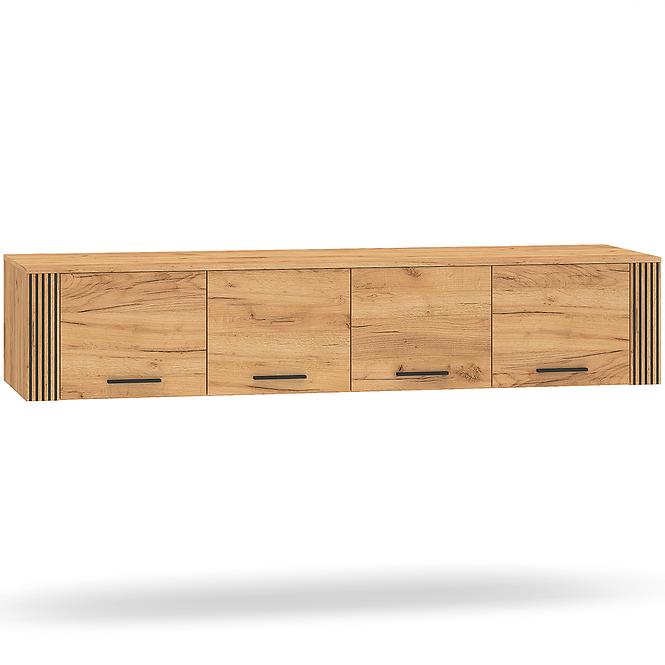 Szekrény Urso 10 4d Tölgy Craft aranysárga/fekete