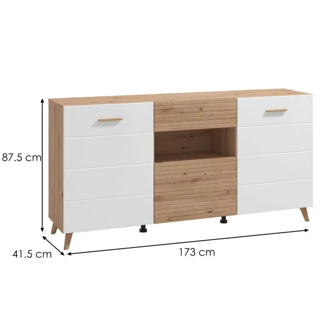 Komód Bretagna Artisan/Fehér 11012052