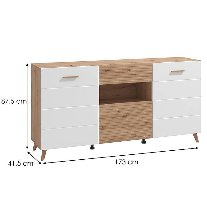 Komód Bretagna Artisan/Fehér 11012052