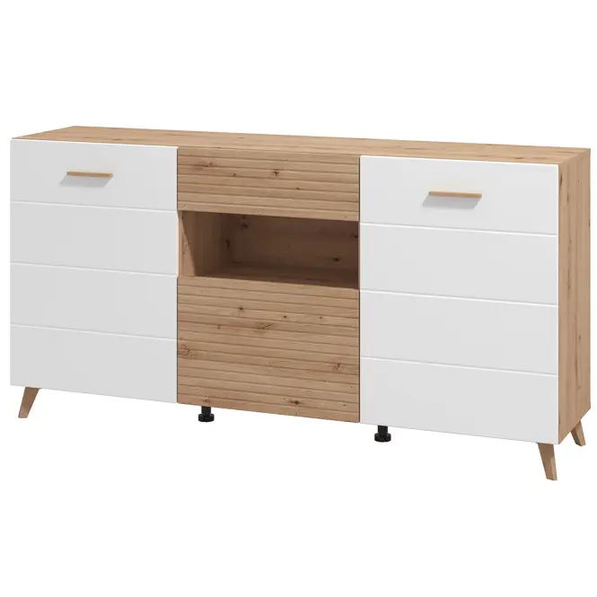 Komód Bretagna Artisan/Fehér 11012052,3
