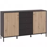 Komód Correze Fekete/Artisan 11013540