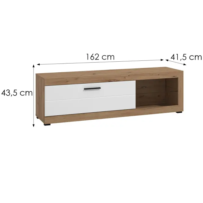 Szekrény Remo Artisan/Fehér 11013493,2