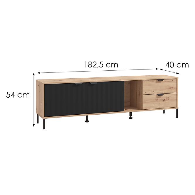 Szekrény Vandea Artisan/Fekete 11013380