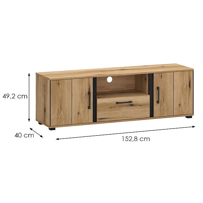 Szekrény. Kendal B Stolik RTV 2d1s Light + Black
