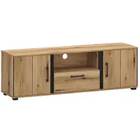 Szekrény RTV Kendal B 2d1s Light + Black