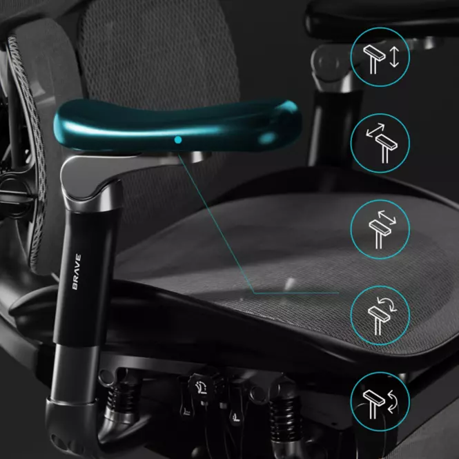 Irodai szék Brave V-Kinetic Fekete