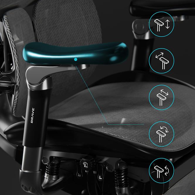 Irodai szék Brave V-Kinetic Fekete