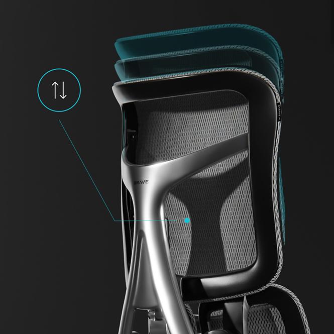 Irodai szék Brave V-Kinetic Fekete