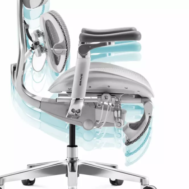 Irodai szék Brave V-Kinetic Šedá,5