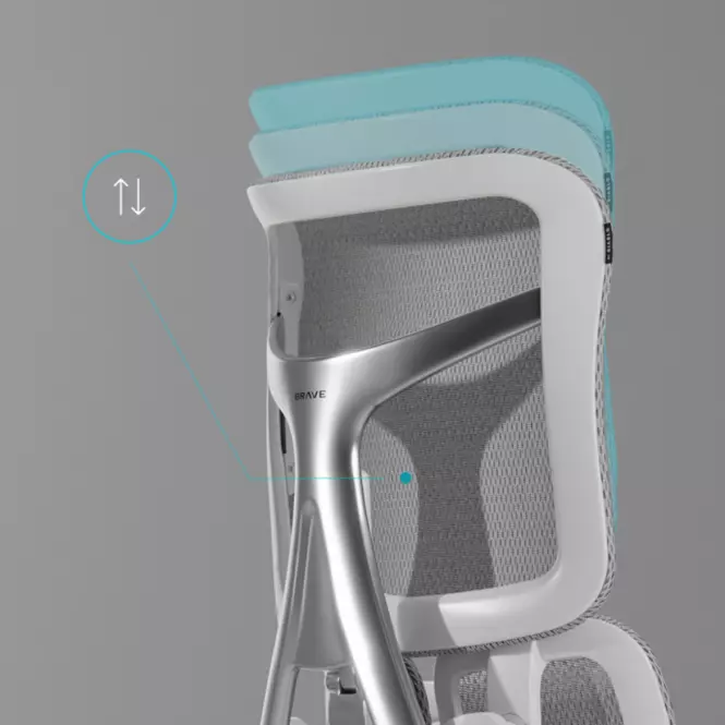 Irodai szék Brave V-Kinetic Šedá,7