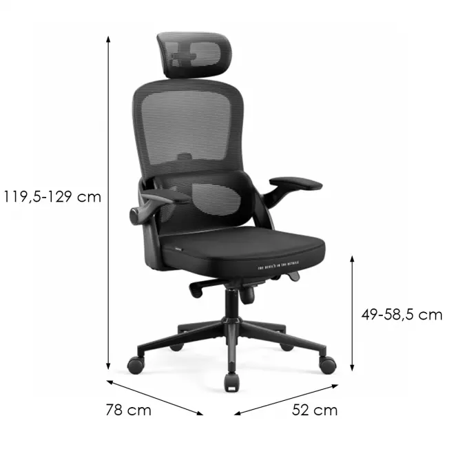 Irodai szék Diablo V-Light Fekete,2