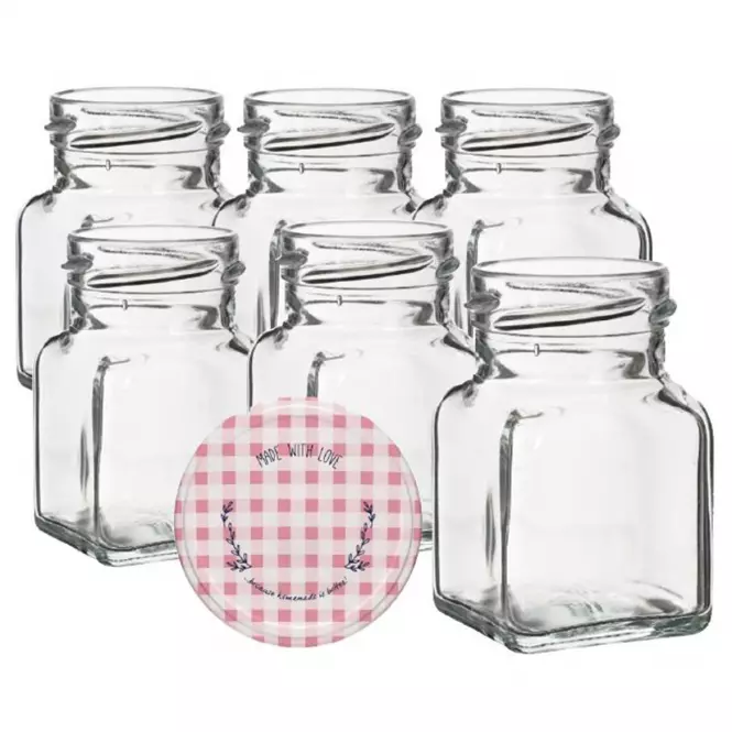 Üvegek 150 ml, 6 db + kupak
