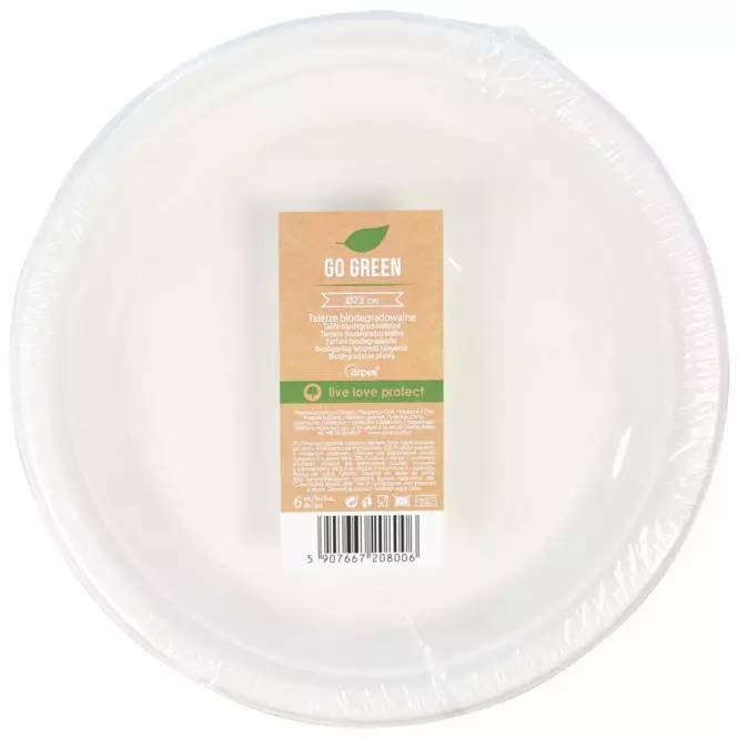 Tányérok 23 cm - cukornád (6 db)