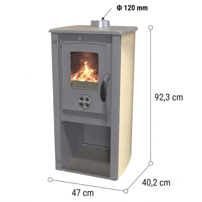 Acél Kályha Space R+ 3,9 kW