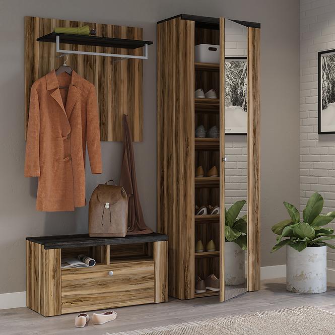 Előszobafal Larona II egy komóddal 15 satin nussbaum