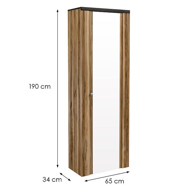 Szekrény Larona 1D 88 satin nussbaum