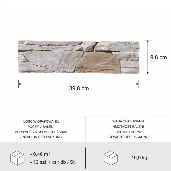 Betonkő Lemno bézs/barna,3