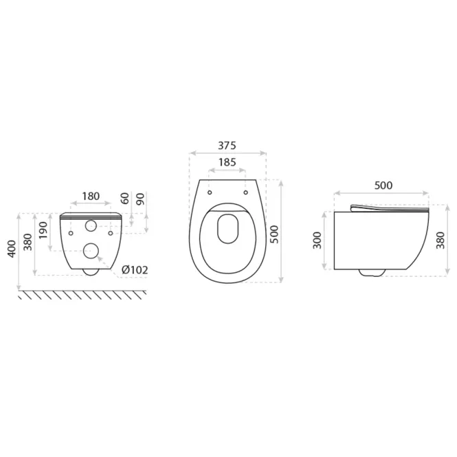 Függő WC-csésze Egg szabadon ejtő deszka