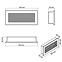 Kéményrács fehér redőnyök nélkül 10.5X25 4F11250W,3