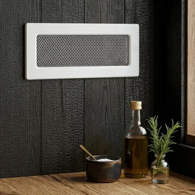 Kéményrács fehér redőnyök nélkül 10.5X25 4F11250W,4