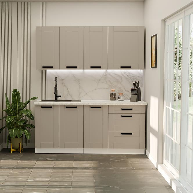 Konyhabútor Luna Claygrey/Fehér 180cm  konyhai munkalap nélkül 