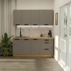 Konyhabútor Luna Dustgrey/Artisan 180cm  konyhai munkalap nélkül