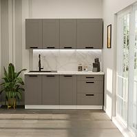 Konyhabútor Luna Dustgrey/Fehér 180cm  konyhai munkalap nélkül 