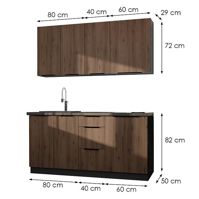 Konyhabútor Monza 180cm  konyhai munkalap nélkül,2