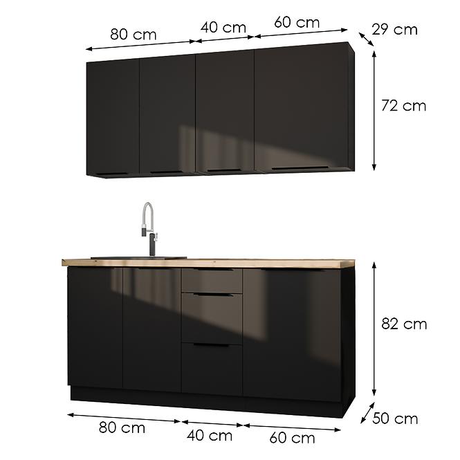 Konyhabútor Siena 180cm  konyhai munkalap nélkül